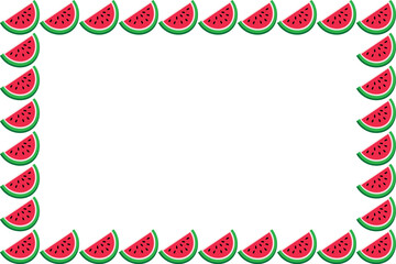 Watermelon, illustration, clipart, fruit, for background designers, frame