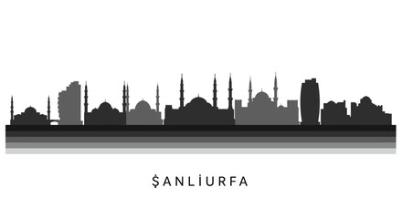 Fototapeta premium Sanliurfa Cityscape Silhouette.