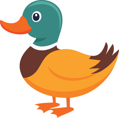 illustration of a cartoon duck