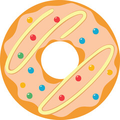 vector illustration of a donut