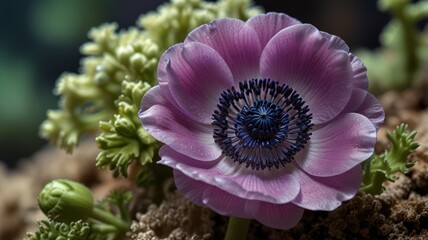 Close-up of a delicate purple flower