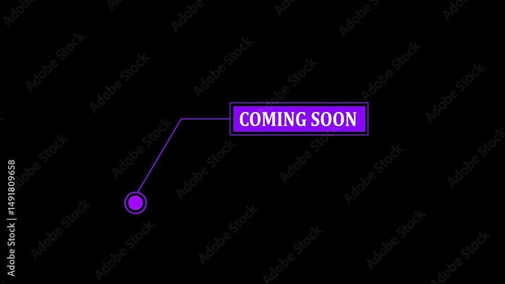 Poster coming soon announcement graphic displaying a modern callout style with a purple color scheme for di