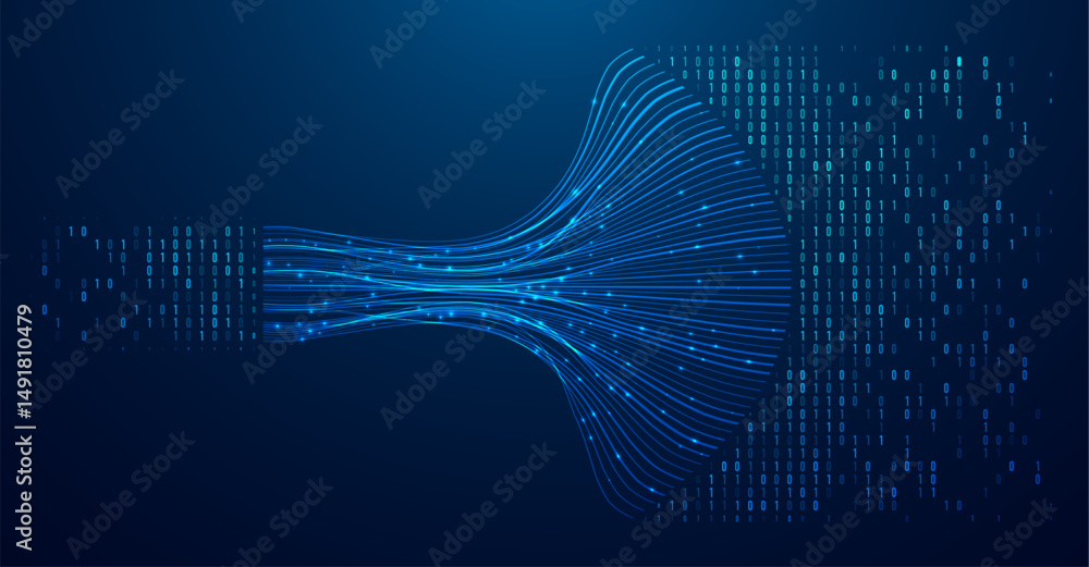 Poster abstract infographics visualization. big data code representation. futuristic network or business an