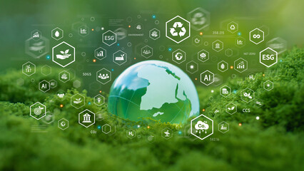 ESG Concepts for Environment, Society and Governance in Sustainable and Ethical Business Operations and Net Zero Carbon Emission Technologies Environmental Organizations Sustainable Development Enviro