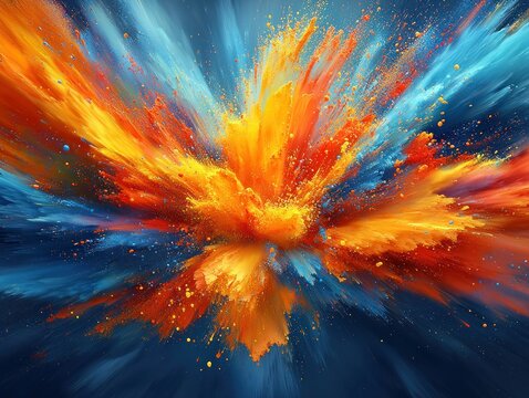 Colorful explosion of vibrant hues