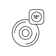 Adult movie Vector icon