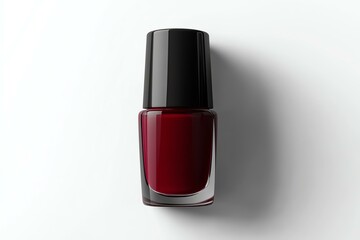 Obraz premium A realistic nail polish bottle mockup with a branded design on a white background