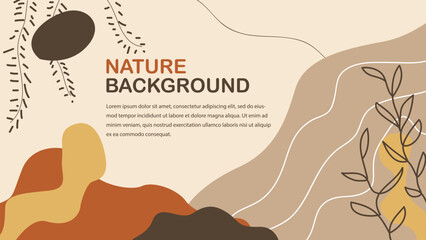 Creative floral background design template with simple and attractive doodle design