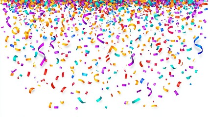 Colorful confetti falling on a white background (3)