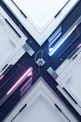 modern office interior with blue windows