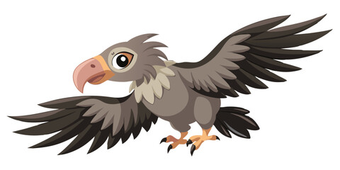 eagle cartoon isolated on white