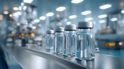 Exploring Glass Jars on Display in a Cleanroom Setting for Pharmaceutical Innovation and Healthcare Solutions