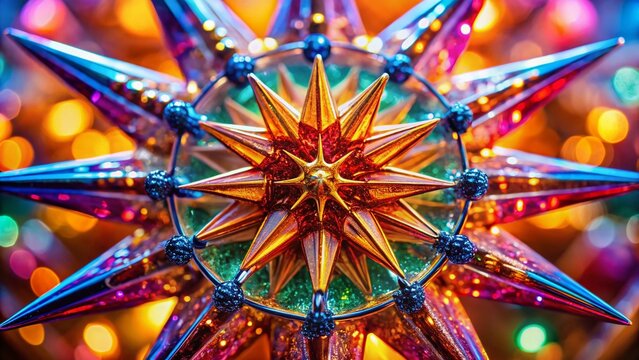 Macro Starburst Closeup: Ten-Pointed Celestial Sparkle