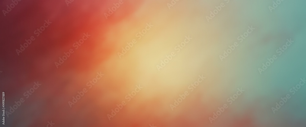 Poster Abstract gradient background with soft blending colors and warm hues
