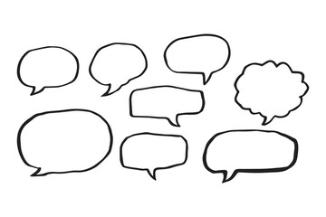 Obraz premium yellow speech bubble line art and black color