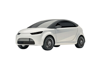 Fototapeta premium Sleek and Contemporary Electric Vehicle Design Showcase on a White Backdrop