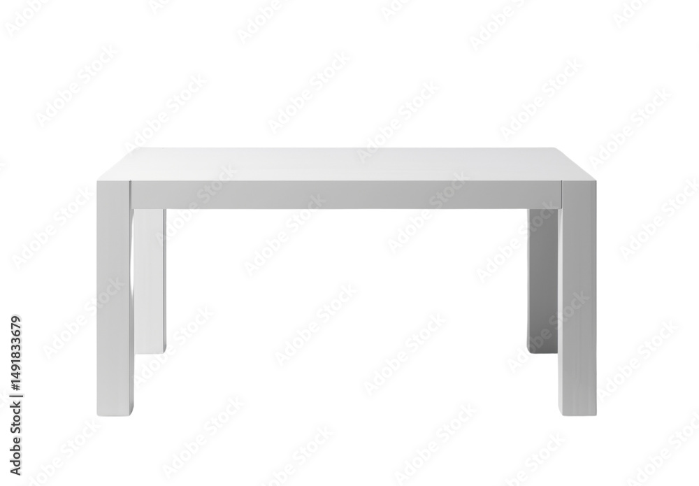 Poster modern minimalism embodied in a pristine white square table design