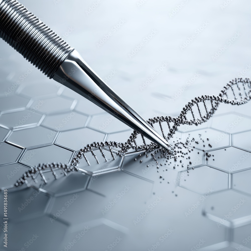 Aufkleber dna editing interface visualization with crispr technology.