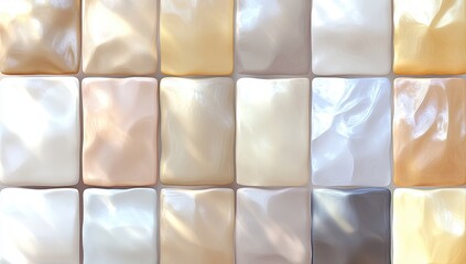 Soft, textured tiles in muted tones