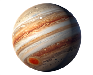 Jupiter planet on white background, PNG