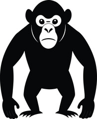 Chimp Vector silhouette