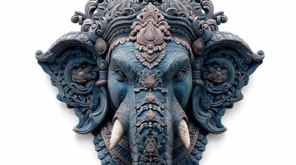 Fototapeta premium Modern art representation of lord ganesha cultural fusion sculpture contemporary style artistic viewpoint