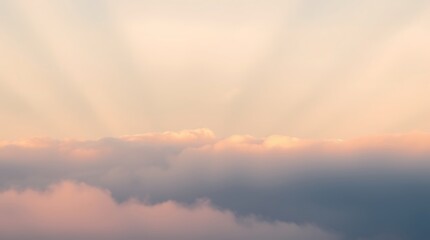 Fototapeta premium Golden sunlight through the cloudy sunrise sky with beautiful orange colors.