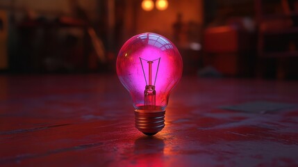business innovation focus on, leveraging creativity to solve challenges, dynamic, overlay, brainstorming team with glowing lightbulb