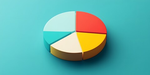 Obraz premium Colorful pie chart graphic design illustration