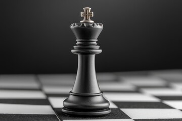 Chess King Piece on Game Board Strategy and Game