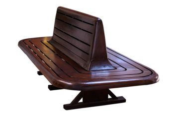 Old style railway station wood chair