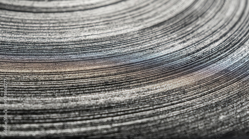 Aufkleber close-up view of layered concentric circles.