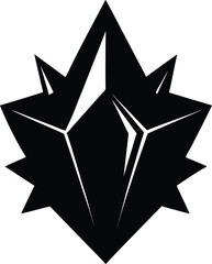 black star on white background