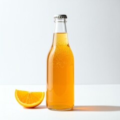 Kombucha drink with citrus slice