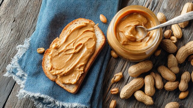 Peanut butter on toast with peanuts (2)
