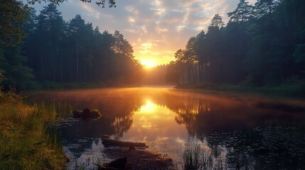 sunrise in the mountains