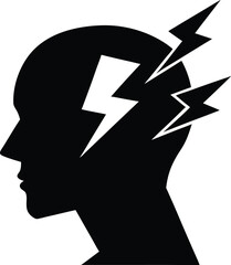 silhouette of a man with a head