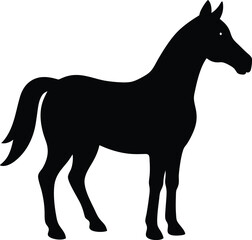 silhouette of a horse