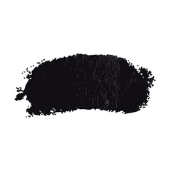 Black Ink Brush Stroke – Isolated on White Background. A bold black brush stroke with rough texture, isolated on a white background. PNG.