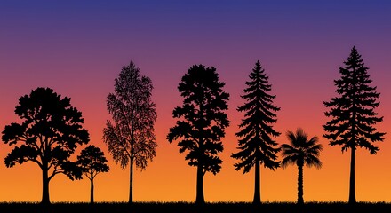 Naklejka premium Twilight Silhouette Symphony