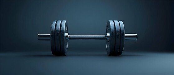 Dark Gray Dumbbell Studio Shot