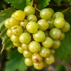 Juicy Bunch of Grapes Glows with Freshness and Natural Sweetness