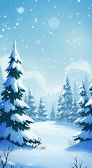 Winter's Embrace: A Digital Painting
