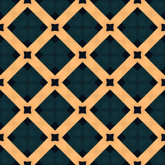 Repeating diamond shapes in a deep teal and muted sandy beige. A refined geometric pattern suitable for stationery, packaging, and artistic projects. High-quality JPG image.