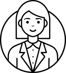 Businesswoman vector icon