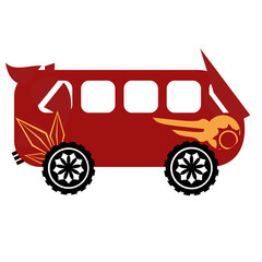 illustration of a red car