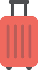 赤いスーツケースのイラスト