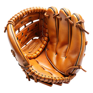 baseball glove on isolated white background, PNG