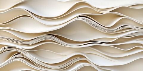 Fototapeta premium Abstract waves created with sheets of paper, seamless and modern
