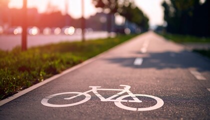 Bike path road surface, Bicycle lane asphalt, Road markings, Urban infrastructure